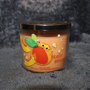 🍑NWT Peach Bellini 3 Wick Scented Candle